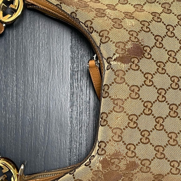 Gucci Monogram Hobo with hood and silver hardware - Picture 6 of 16